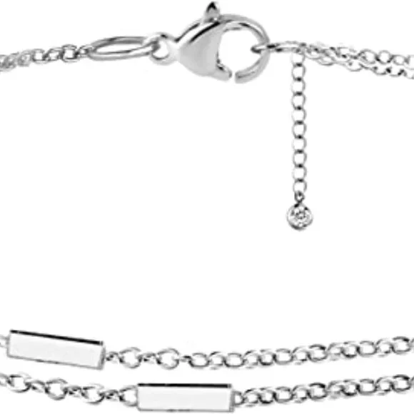 Women Dainty Layered Herringbone Twisted Rope Chain Bracelets Set Layering Dot C